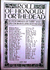 roll of honour for WW1