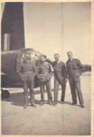 Reg (on left) and friends, Wellington bomber.jpeg (711200 bytes)